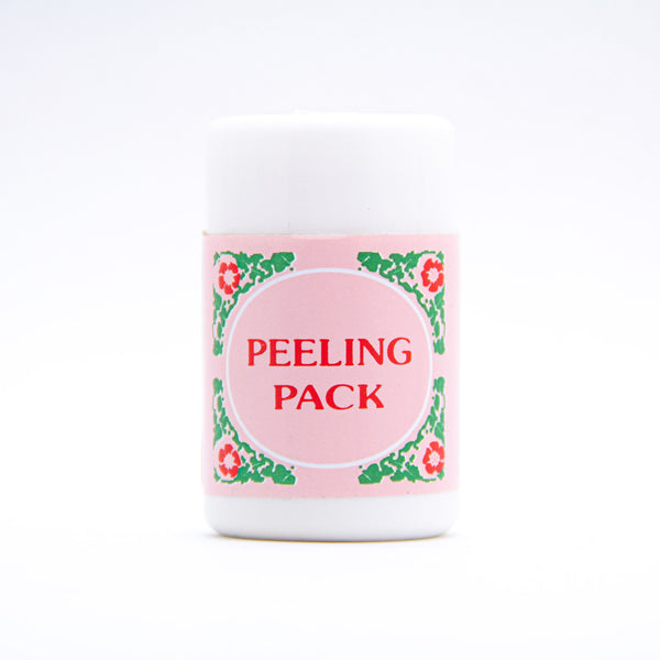 Peeling Pack (50g):   Similar to the Biore blackhead strips sold at retail stores, but instead of just placing a piece on your nose or  on a specific SPOT, this is great for anywhere on your face! It's a glue like texture that can be apply on the nose, around the nose, between the eyebrows, upper and lower chin, and the cheeks.  Apply as much as needed. Peeling Pack helps to eliminate dirty stain and to reduce the appearance of acne on the surface, including black and white heads.  It also pr